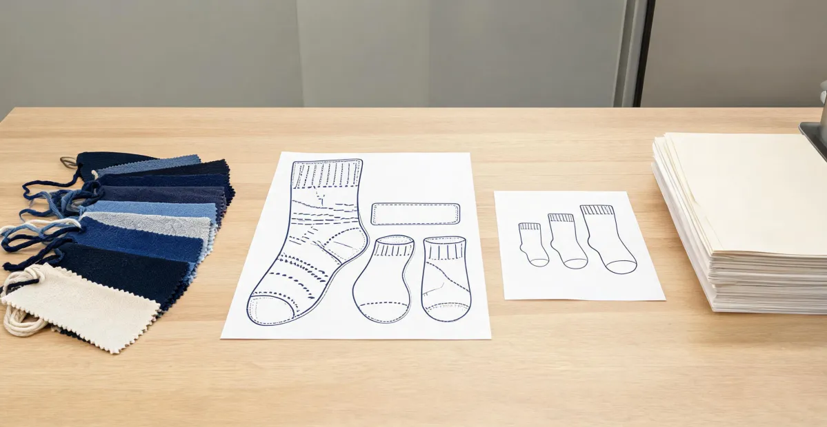 Custom running socks specification and factory quote review desk